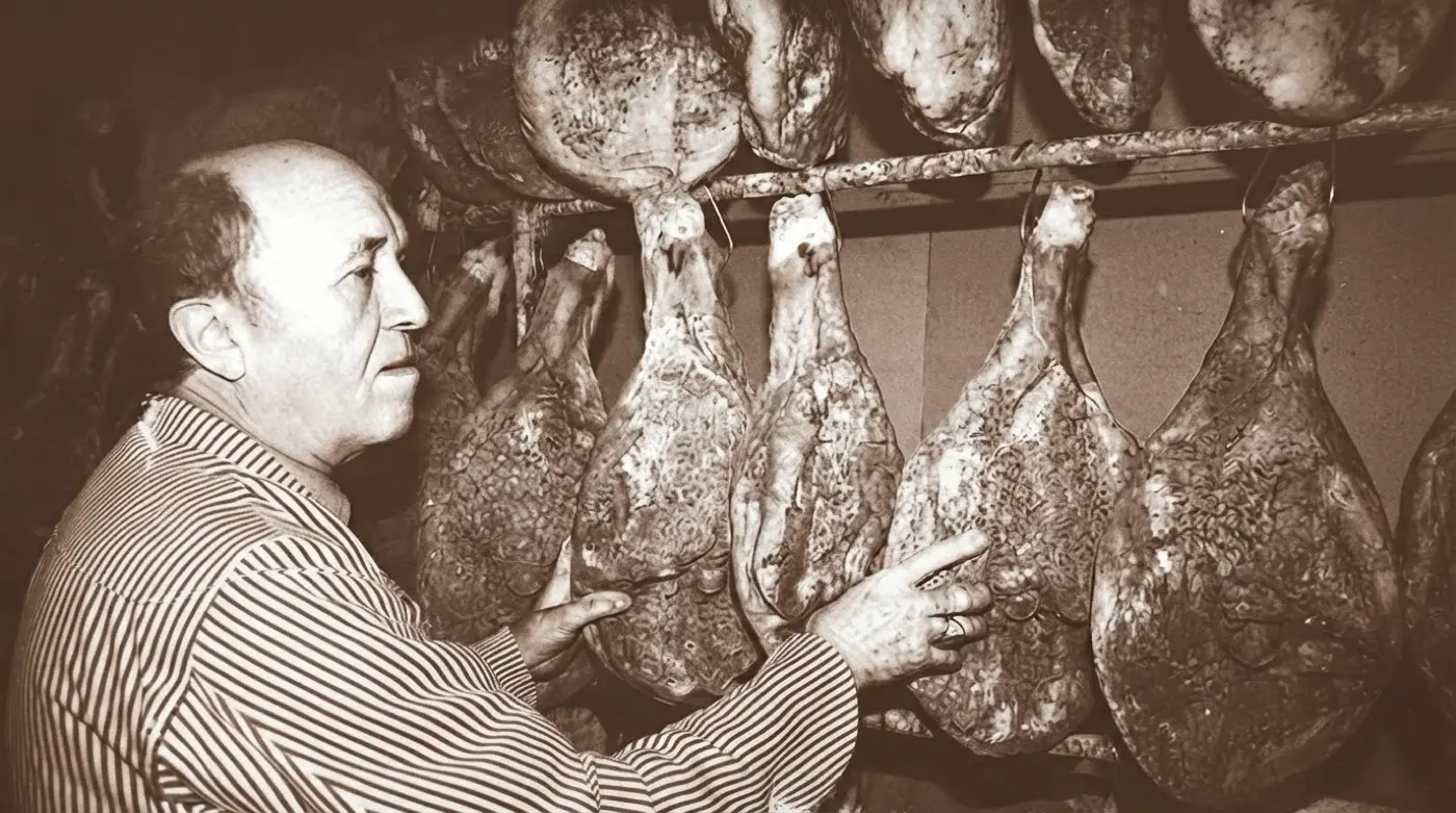 Le séchoir à jambons de la Maison Paré, photo d'archive